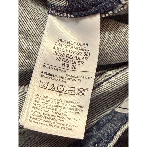 GAP Cheeky Straight Sky High Jeans Women's Size 28 Medium Wash Raw Hem - Picture 9 of 12